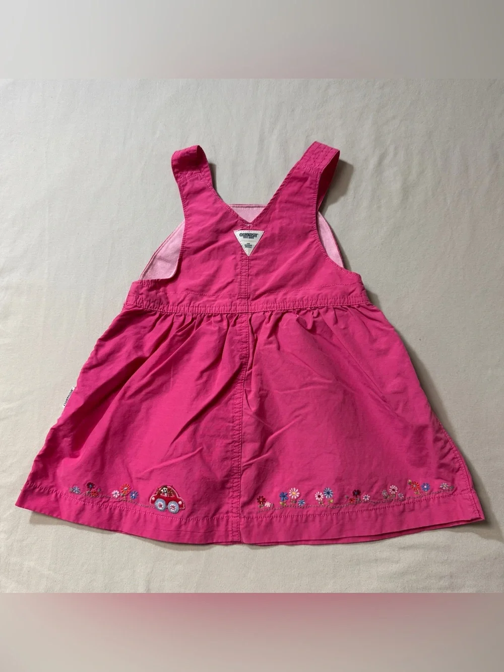 Oshkosh Pink Jumper Dress Baby Girl’s 18 Months Toddler Summer Pinafore Cute